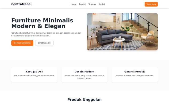 Screenshot of centramebel.com