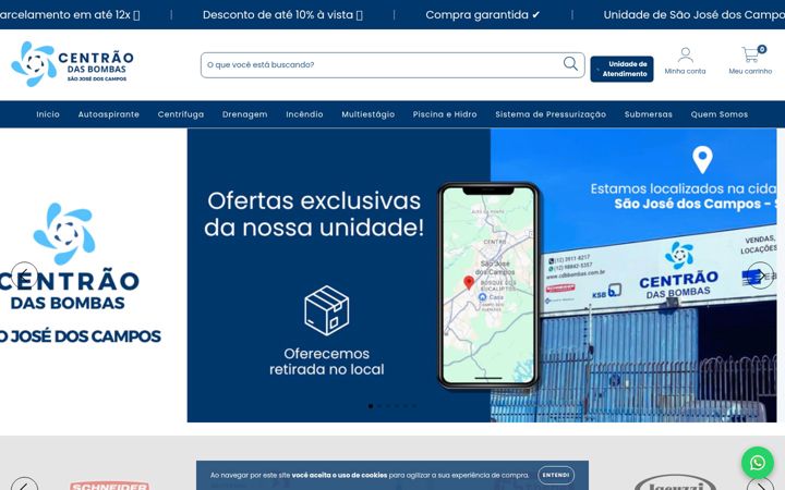 Screenshot von centraodasbombassjc.com.br