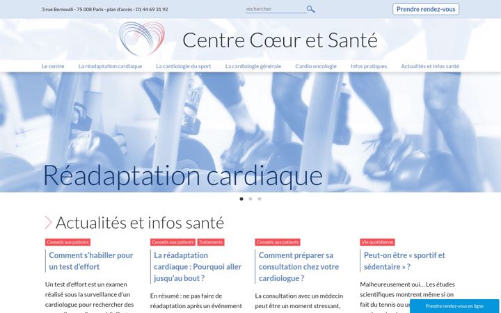 Skjermbilde av centre-coeur-et-sante.fr