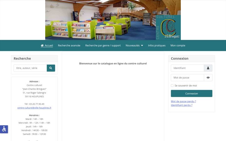 Skjermbilde av centre-culturel-houplines.fr