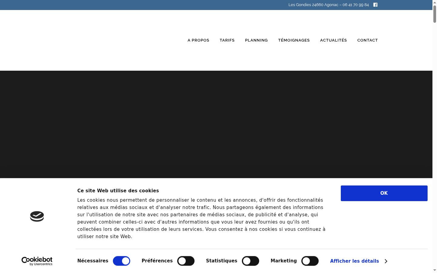 Screenshot tal-banner tal-kunsens muri qabel kwalunkwe interazzjoni