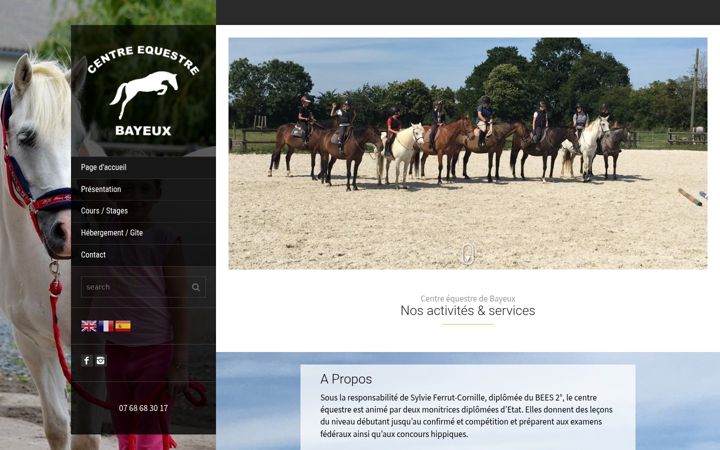 Skjermbilde av centre-equestre-bayeux.fr