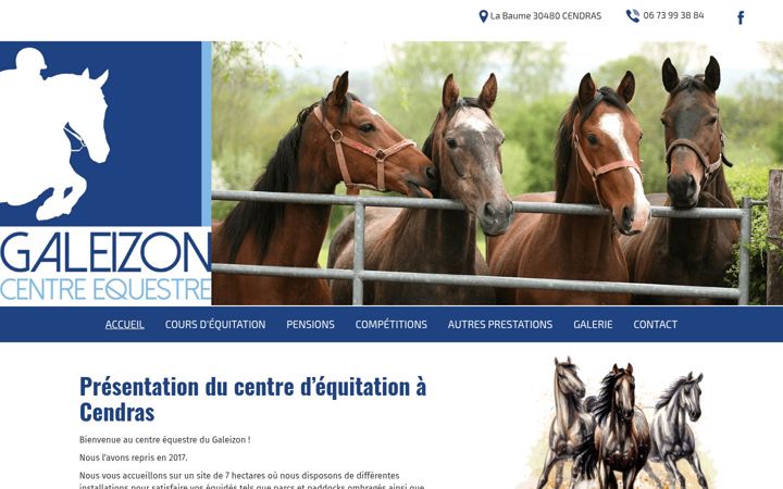 Skjermbilde av centre-equestre-du-galeizon.fr