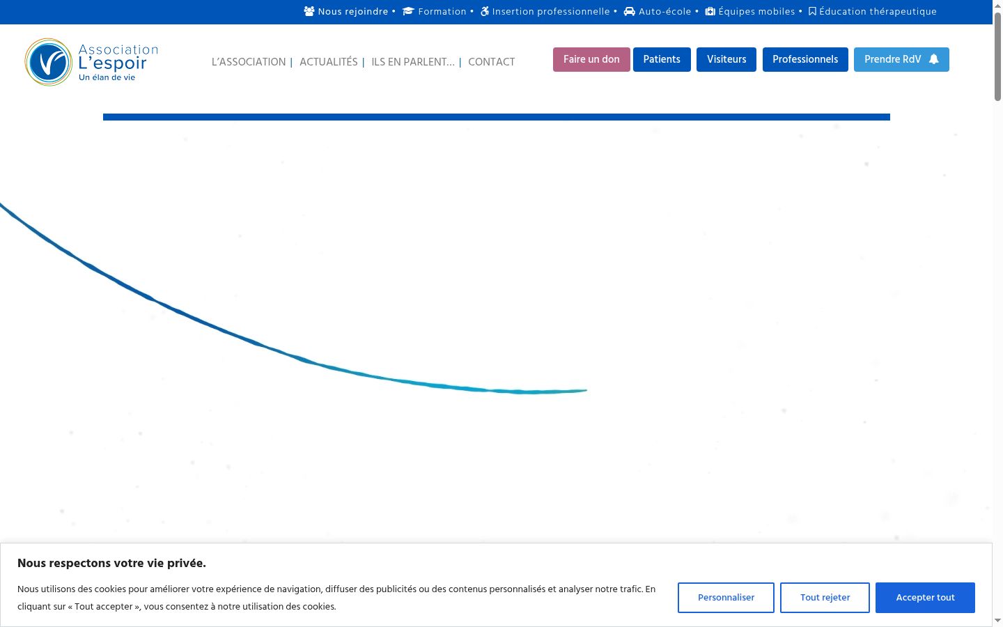Screenshot of the consent banner shown before any interaction