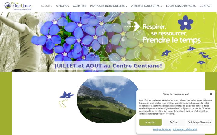 Skjermbilde av centre-gentiane.fr