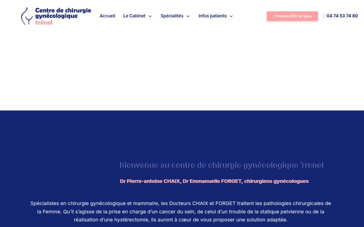 Skjermbilde av centre-gynecologique-trenel.fr