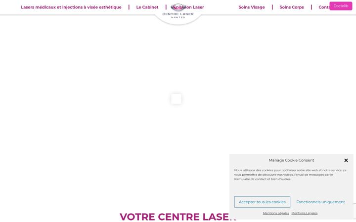 Skjámynd af centre-laser-nantes.fr