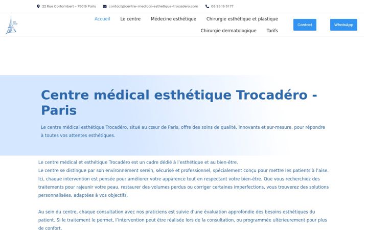 Screenshot of centre-medical-esthetique-trocadero.com