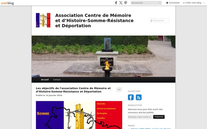 Skjámynd af centre-memoire-amiens-citadelle.fr