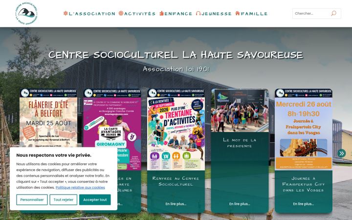 Screenshot ta' centre-socioculturel-haute-savoureuse.fr