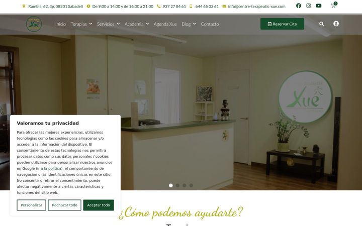 Screenshot of centre-terapeutic-xue.com