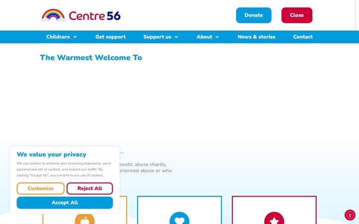 Screenshot von centre56.org.uk