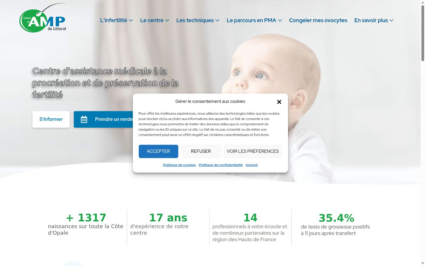 Screenshot des Einwilligungsbanners vor jeglicher Interaktion