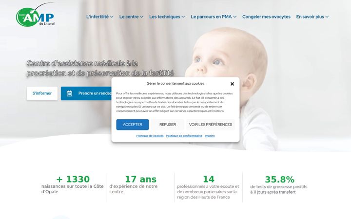 Screenshot ta' centreampdulittoral.fr