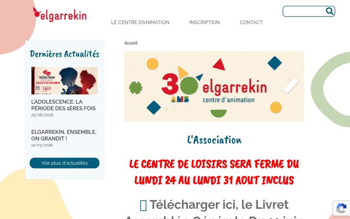 Screenshot ta' centreanimationelgarrekin.fr