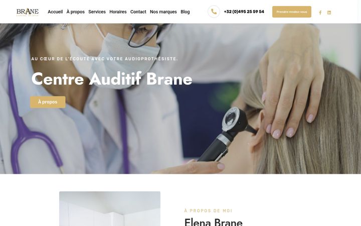 Screenshot of centreauditif-brane.com