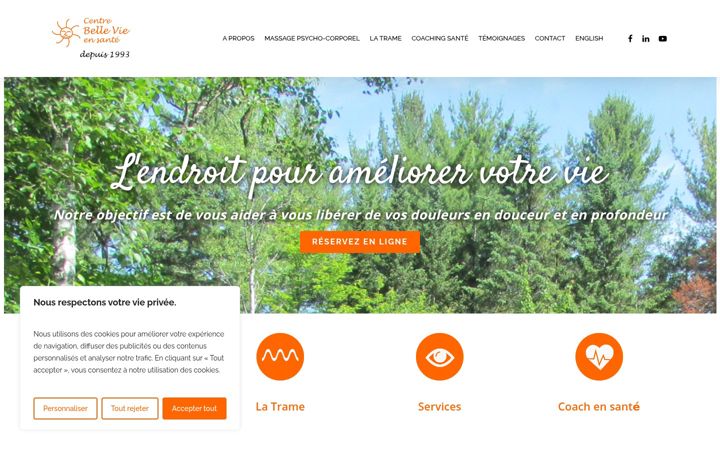 Screenshot of centrebellevie.com