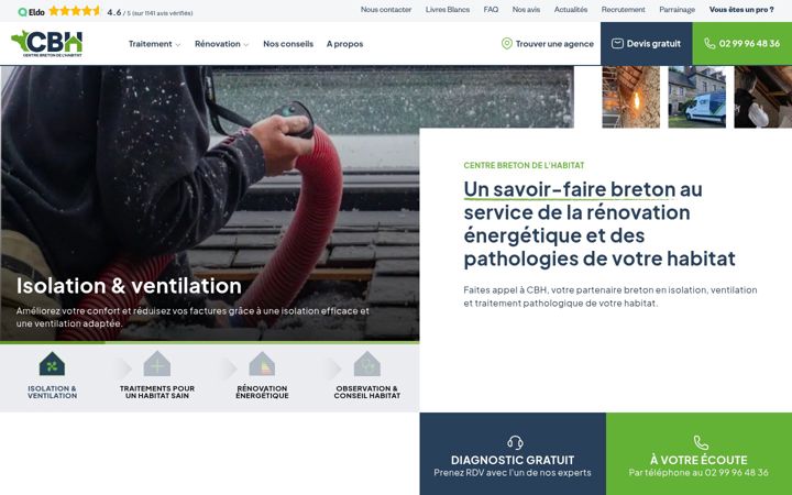 Screenshot of centrebretonhabitat.com