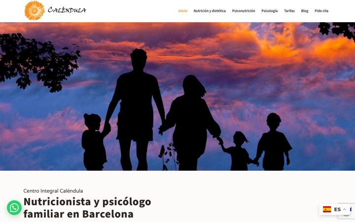Captura de pantalla de centrecalendula.es