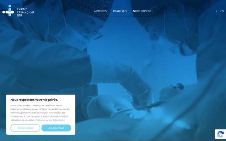 Screenshot of centrechirurgical819.com