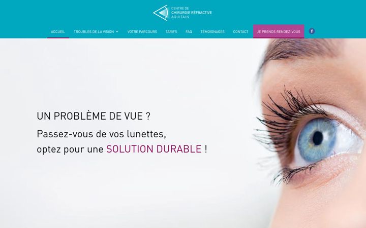 Screenshot of centrechirurgierefractiveaquitain.com