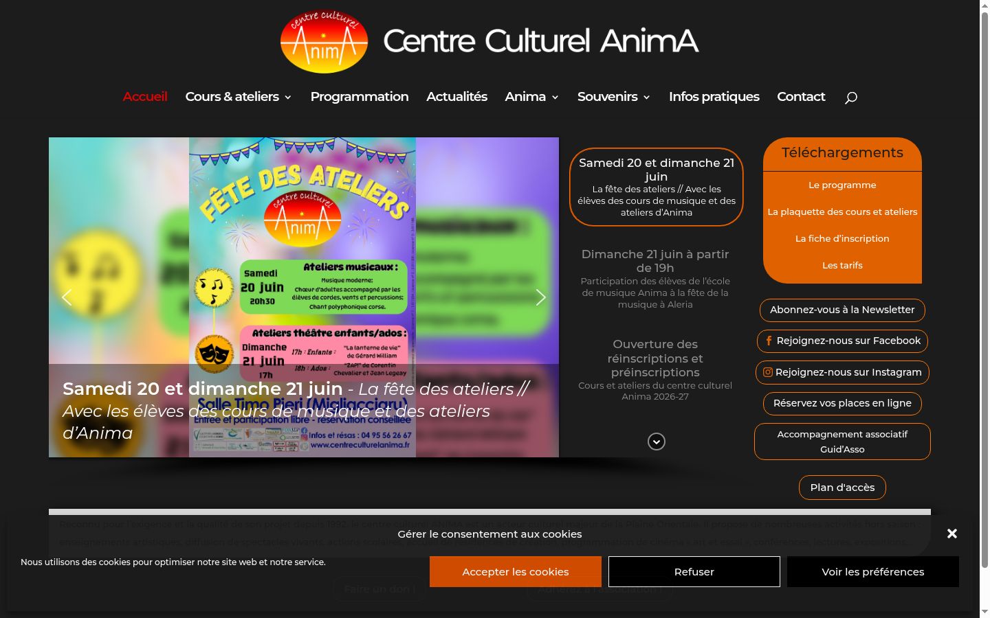 Screenshot des Einwilligungsbanners vor jeglicher Interaktion