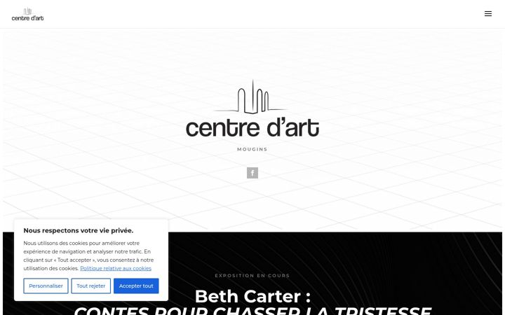 Screenshot of centredartmougins.com
