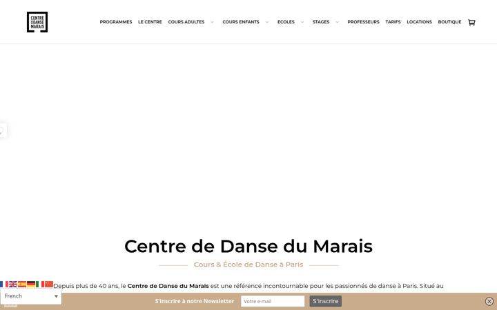 Skjámynd af centrededansedumarais.fr