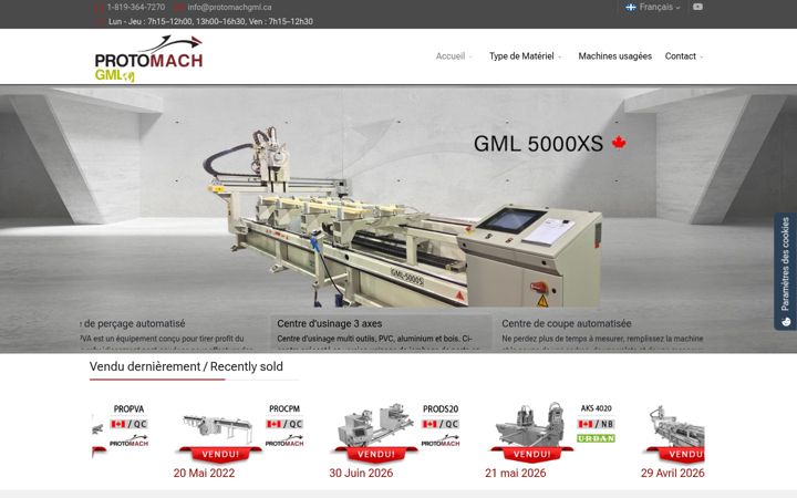 Screenshot of centredemachinage.com