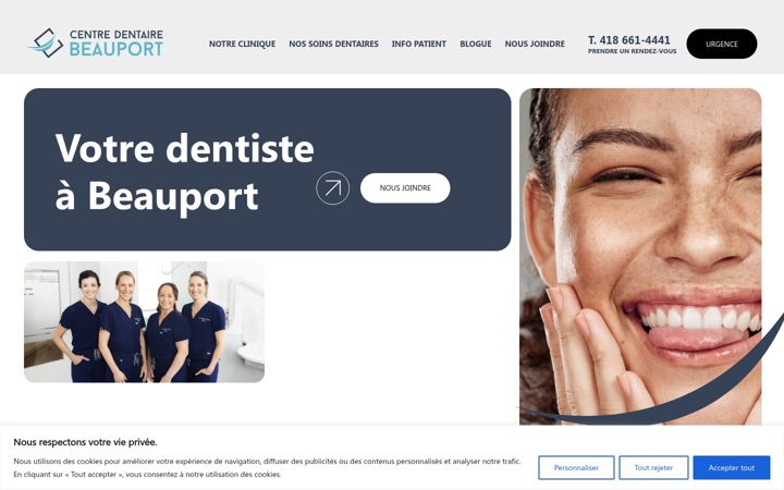 Screenshot of centredentairebeauport.com