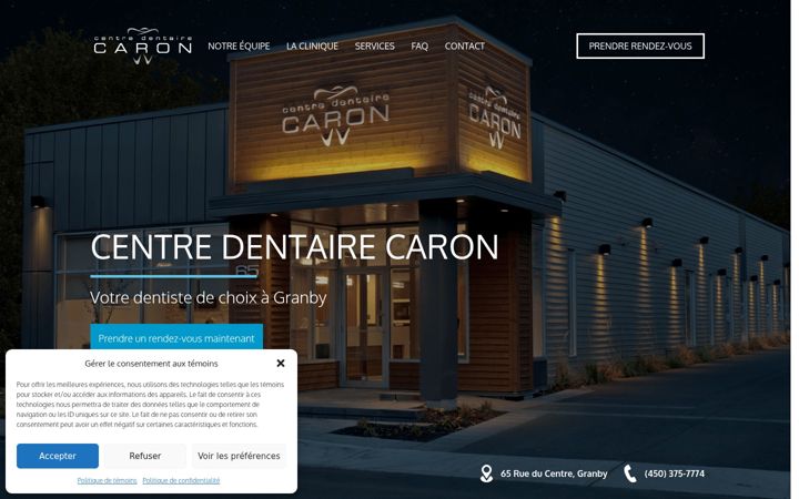 Screenshot of centredentairecaron.com