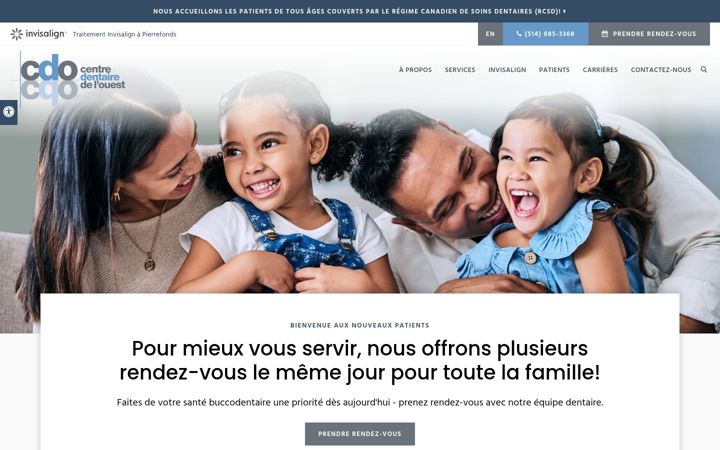 Screenshot of centredentairedelouest.com