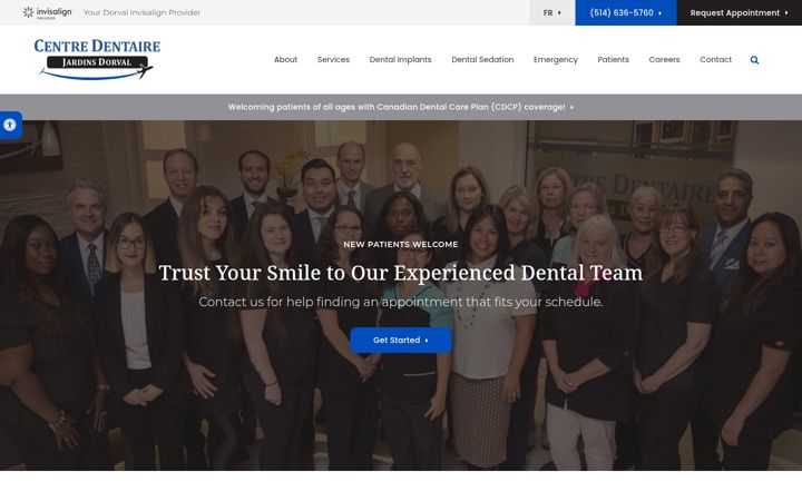 Screenshot of centredentairedorval.com