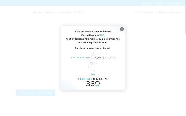 Screenshot of centredentaireduquet.com