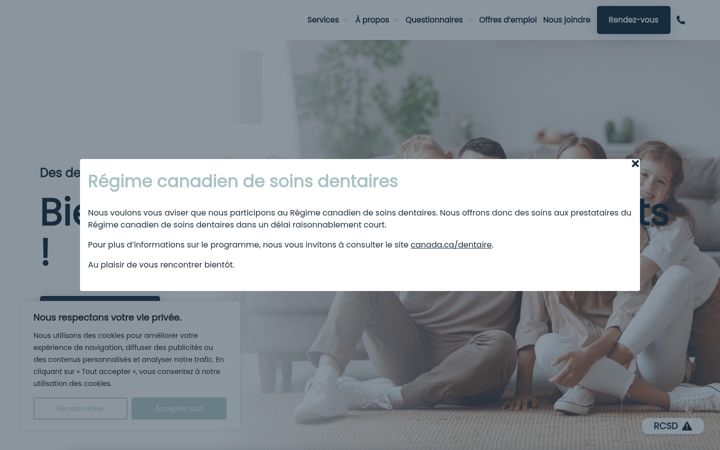 Screenshot of centredentairefc.com