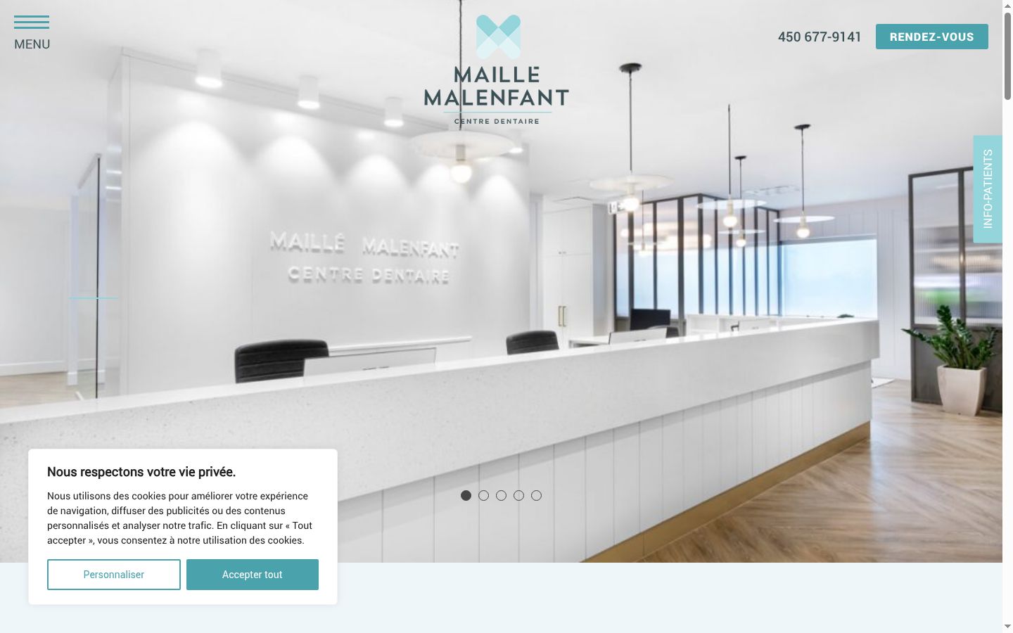 Screenshot of the consent banner shown before any interaction