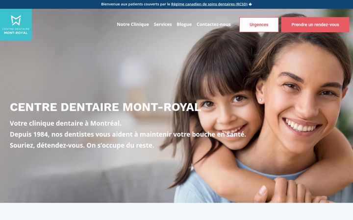 Képernyőkép: centredentairemont-royal.ca