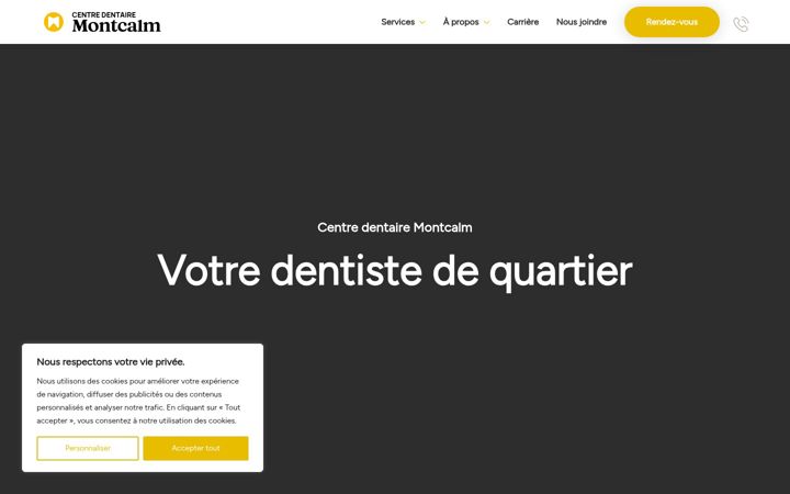 Screenshot of centredentairemontcalm.com