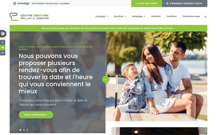 Screenshot of centredentairepellanetlessard.com