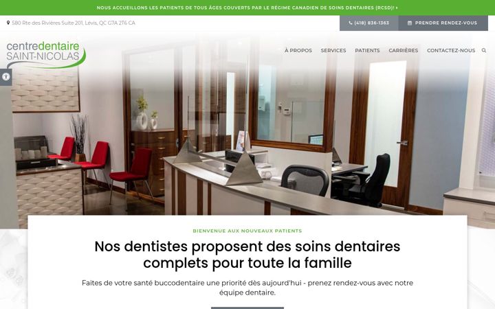 Screenshot of centredentairesn.com