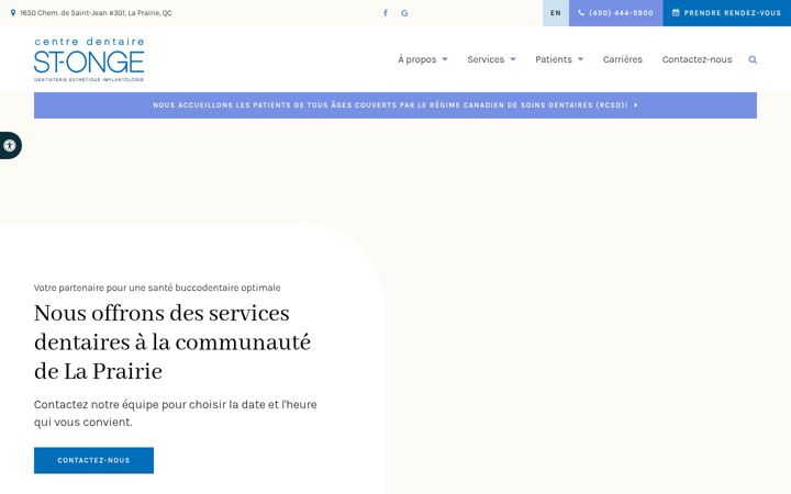 Screenshot of centredentairestonge.com