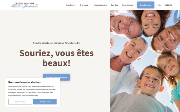 Screenshot of centredentairevieuxsherbrooke.com