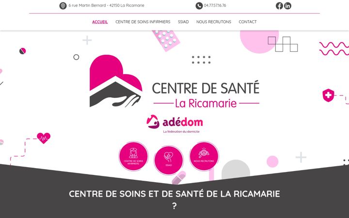 Skjámynd af centredesantedelaricamarie.fr