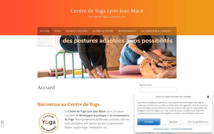 Snímek obrazovky centredeyoga-lyon-jean-mace.org