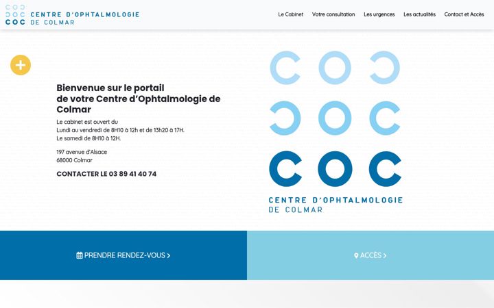 Skjámynd af centredophtalmologiedecolmar.fr