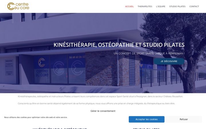 Skjámynd af centreducore.fr
