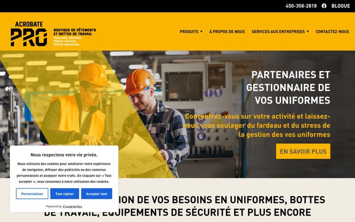 Screenshot of centredutravailstjean.com