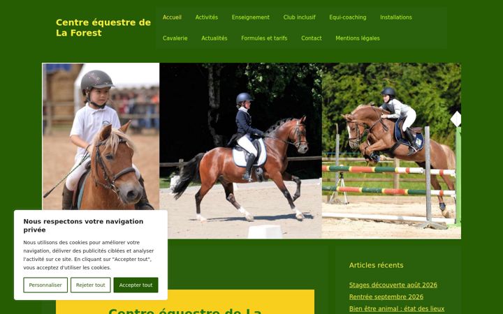 Screenshot of centreequestredelaforest.com