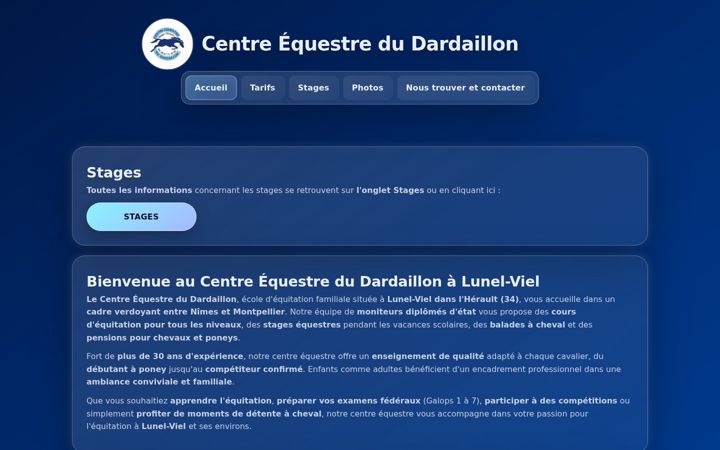 Skjámynd af centreequestredudardaillon.fr