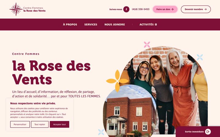 Képernyőkép: centrefemmesrosedesvents.ca